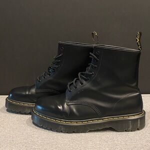 Dr. Martens Black Leather Men's Boots